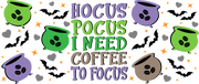 Hocus Pocus I need Coffee 16oz UV DTF Libby Wrap