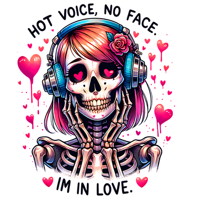 Hot Voice, No Face & Pink Hearts DTF (direct-to-film) Transfer