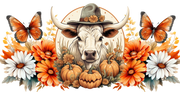 Howdy Pumpkin with Cowboy Hat 16oz UV DTF Libby Cup Wrap