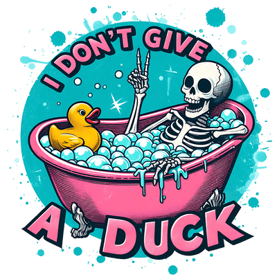 I Don't Give a Duck in Tub DTF (direct-to-film) Transfer