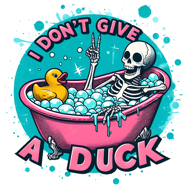 I Don't Give a Duck in Tub DTF (direct-to-film) Transfer