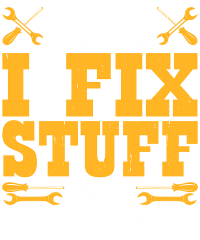 I Fix Stuff in Yellow DTF (direct-to-film) Transfer