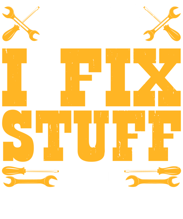 I Fix Stuff in Yellow DTF (direct-to-film) Transfer