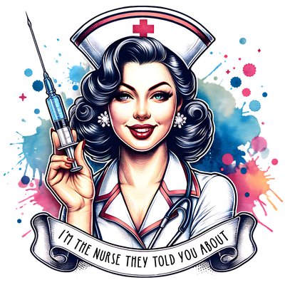 IM THAT NURSE THEY TOLD YOU ABOUT PIN UP NURSE DTF (direct-to-film) Transfer