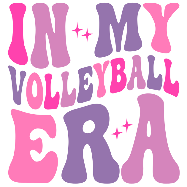 In My Volleyball Era Multicolor Dtf Direct To Film Transfer Twisted Image Transfers 4542