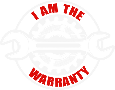 I am the Warranty Red Font DTF (direct-to-film) Transfer