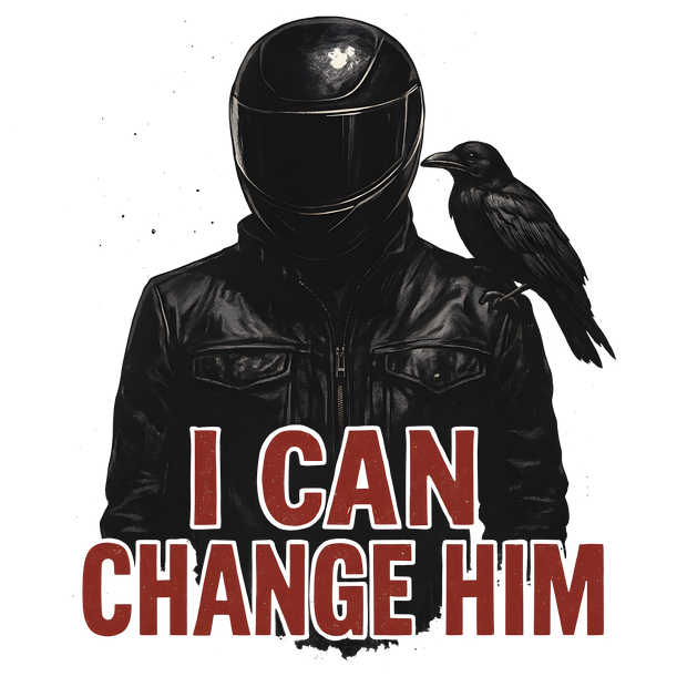 I can Change Him Crow on Shoulder DTF (direct-to-film) Transfer