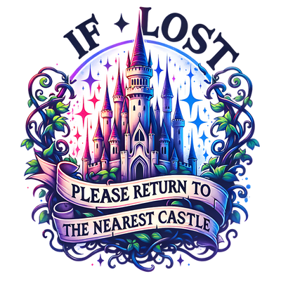 If Lost Castle & Stars DTF (direct-to-film) Transfer