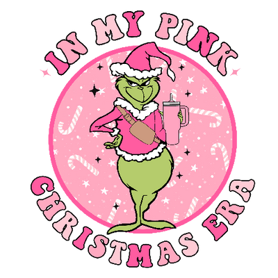 In My Pink Christmas Era Christmas DTF (direct-to-film) Transfer