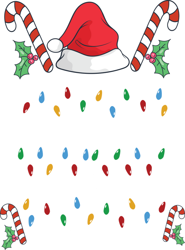 Inflation Ugly Sweater & Candy Canes DTF (direct-to-film) Transfer