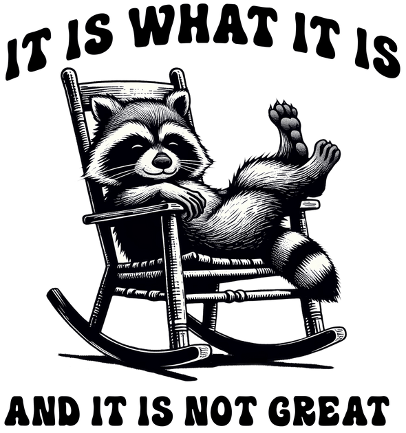 It is Not Great Rocking Raccoon DTF (direct-to-film) Transfer – Twisted ...