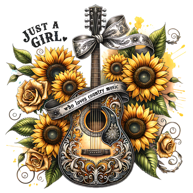 JUST A GIRL WHO LOVES COUNTRY MUSIC DTF (direct-to-film)