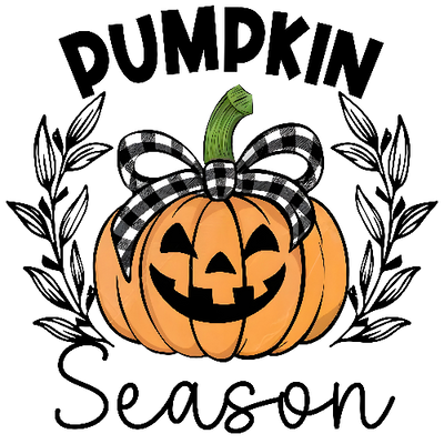 Jack o Lantern With Wreath Halloween DTF (direct-to-film) Transfer