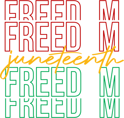 Juneteenth Freedom White DTF (direct-to-film) Transfer