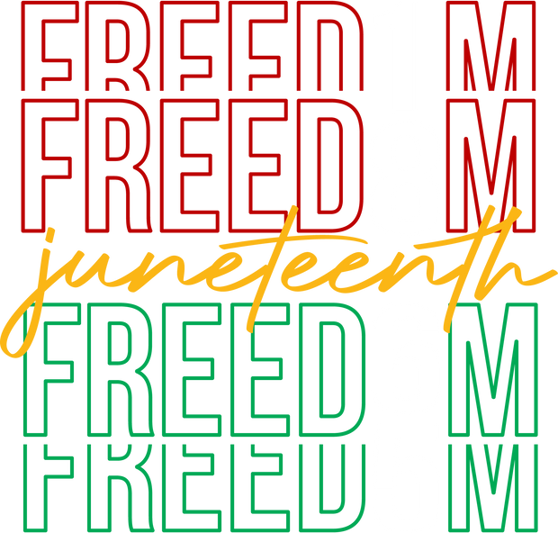 Juneteenth Freedom White DTF (direct-to-film) Transfer