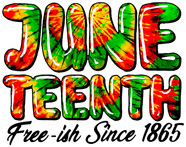 Juneteenth Tie Dye DTF (direct-to-film) Transfer