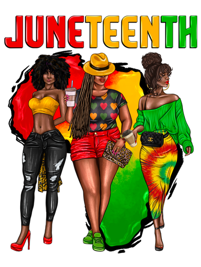 Juneteenth Afro Woman DTF (direct-to-film) Transfer