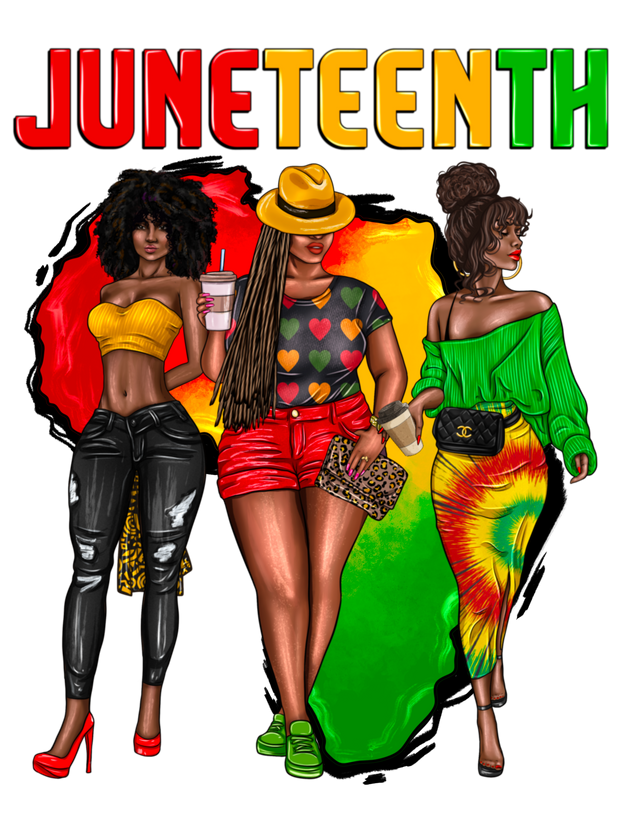 Juneteenth Afro Woman DTF (direct-to-film) Transfer