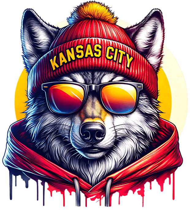 Kansas City Red Beanie & Hoodie DTF (direct-to-film) Transfer