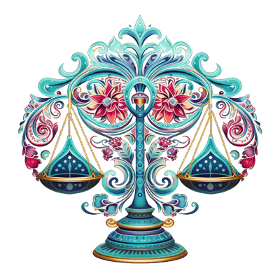 LIBRA Scales Zodiac DTF (direct-to-film) Transfer