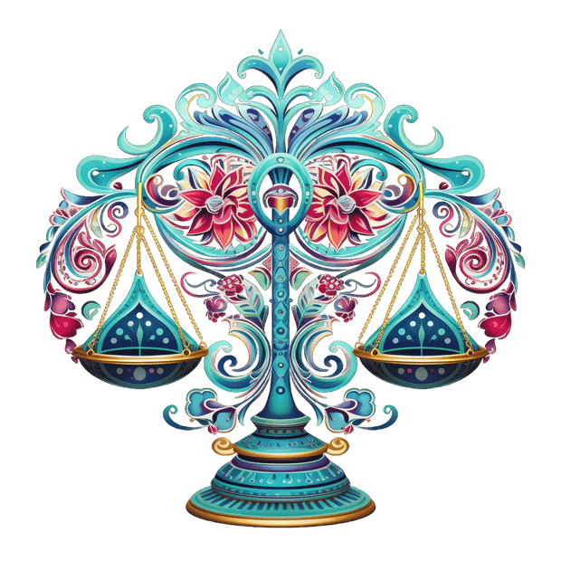 LIBRA Scales Zodiac DTF (direct-to-film) Transfer