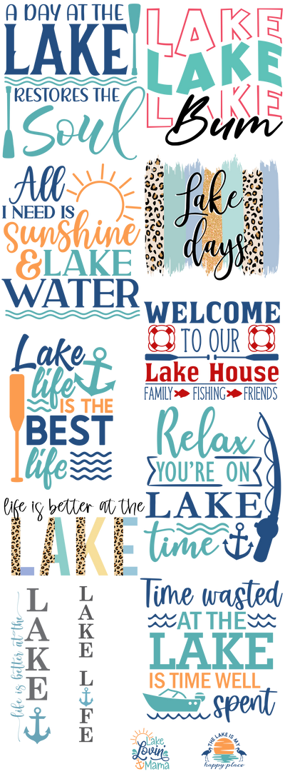 Lake Life 1 60"x22" DTF Ready to Ship Gang Sheet