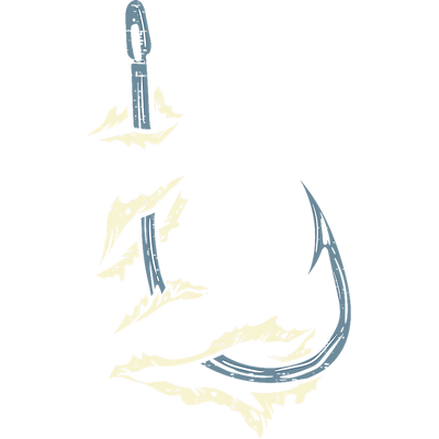 Large Fish Hook DTF (direct-to-film) Transfer