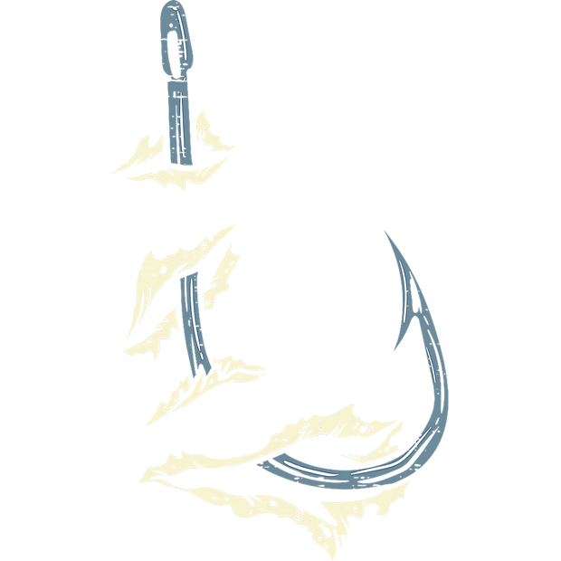 Large Fish Hook DTF (direct-to-film) Transfer