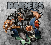 Las Vegas Raiders With Animated Football Player UV-DTF 20 oz Skinny Tumbler Wrap