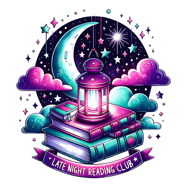 Late Night Reading Club Sky View DTF (direct-to-film) Transfer