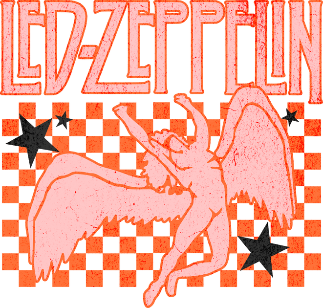 Led Zeppelin in Pink DTF (direct-to-film) Transfer – Twisted Image ...