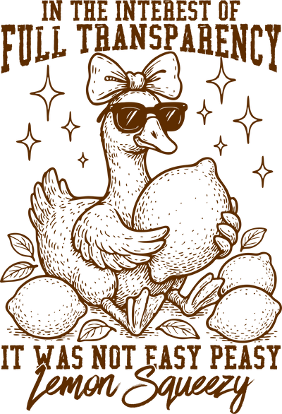 Lemon Squeezy DTF (direct-to-film) Transfer