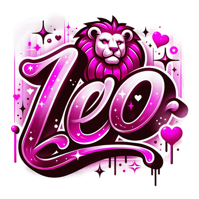Leo 1 Pink Zodiac DTF (direct-to-film) Transfer
