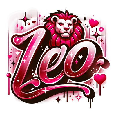 Leo 1 Red Zodiac DTF (direct-to-film) Transfer