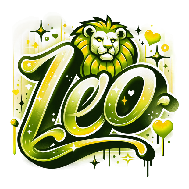 Leo 1 Yellow Zodiac DTF (direct-to-film) Transfer