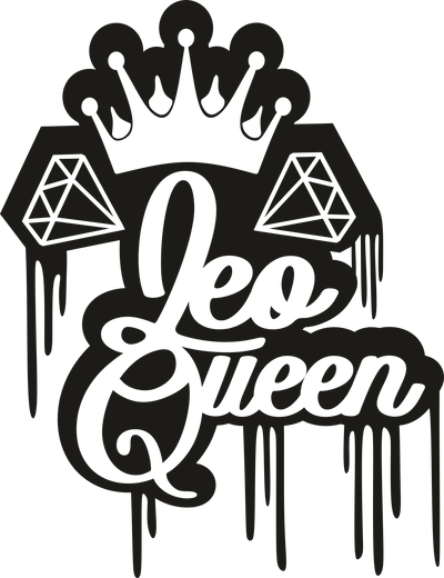 Leo Color Drip Crown & Diamonds DTF (direct-to-film) Transfer