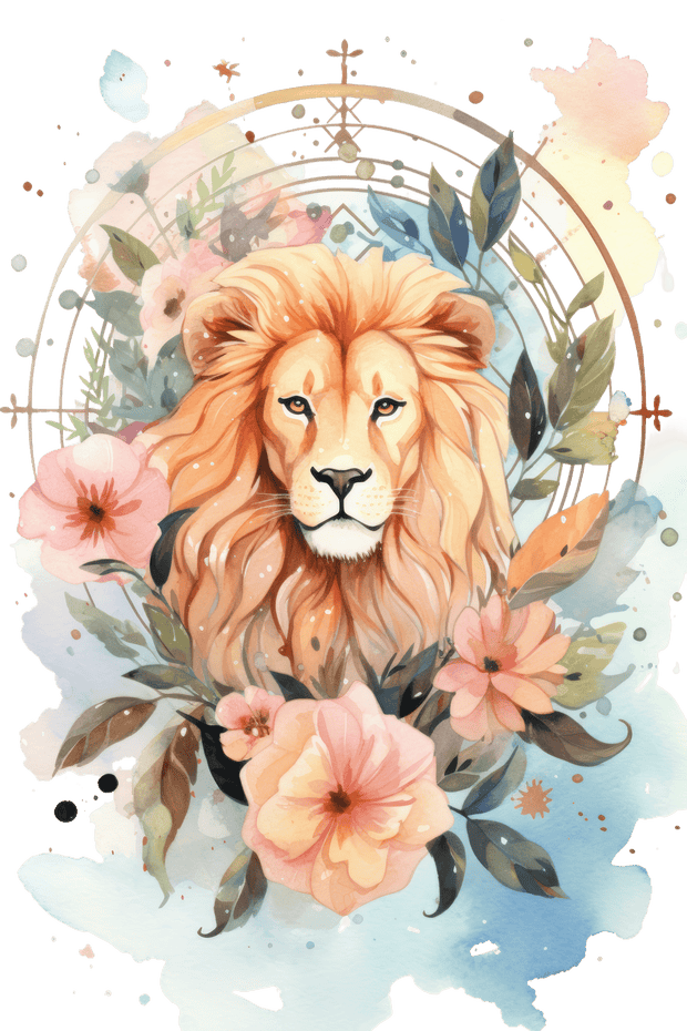 Leo Zodiac Lion DTF (direct-to-film) Transfer