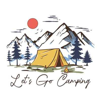 Lets Go Camping 3l DTF (direct-to-film) Transfer