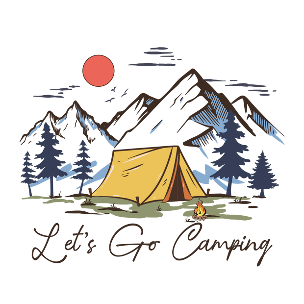 Lets Go Camping 3l DTF (direct-to-film) Transfer