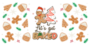 Lets Get Baked Cookie Christmas 16oz UV DTF Libby Cup Wrap