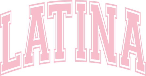 Light Pink Latina Word DTF (direct-to-film) Transfer