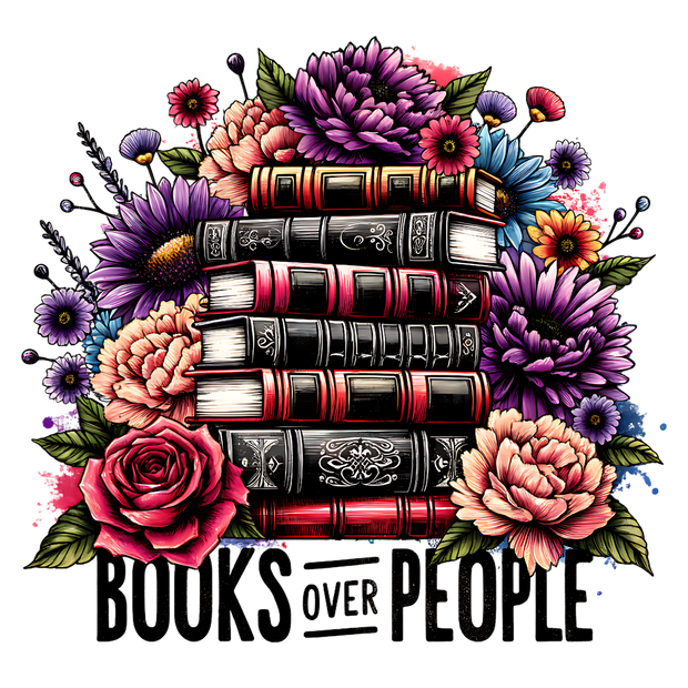 Lots of Purple Book over People DTF (direct-to-film) Transfer