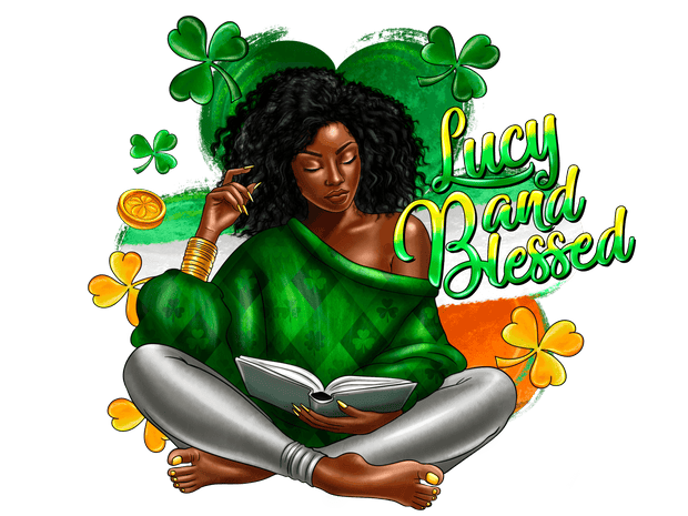 Lucy and Blessed Clovers & Woman DTF (direct-to-film) Transfer