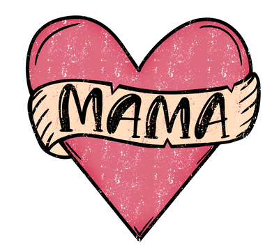 Mama Heart FC Distressed DTF (direct-to-film) Transfer