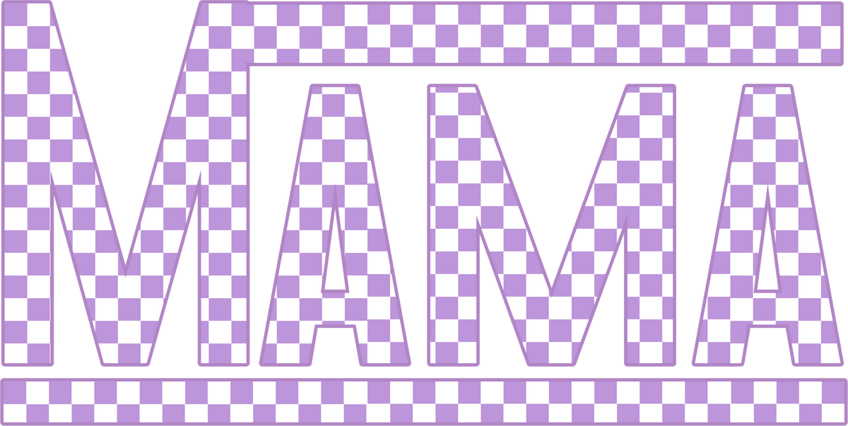 Mama Purple Checker Board DTF (direct-to-film) Transfer – Twisted Image ...