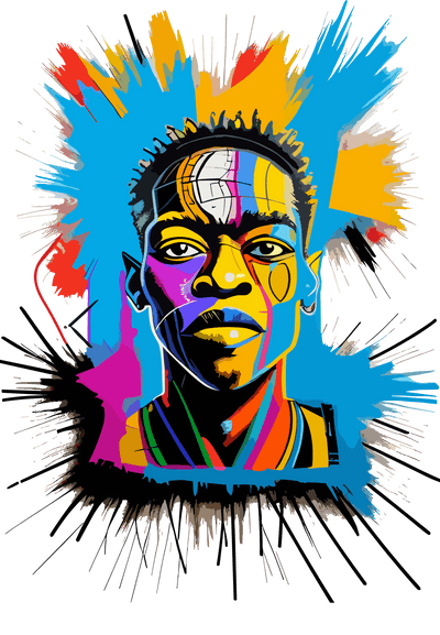 Man with Pointed Ears Color Drip DTF (direct-to-film) Transfer