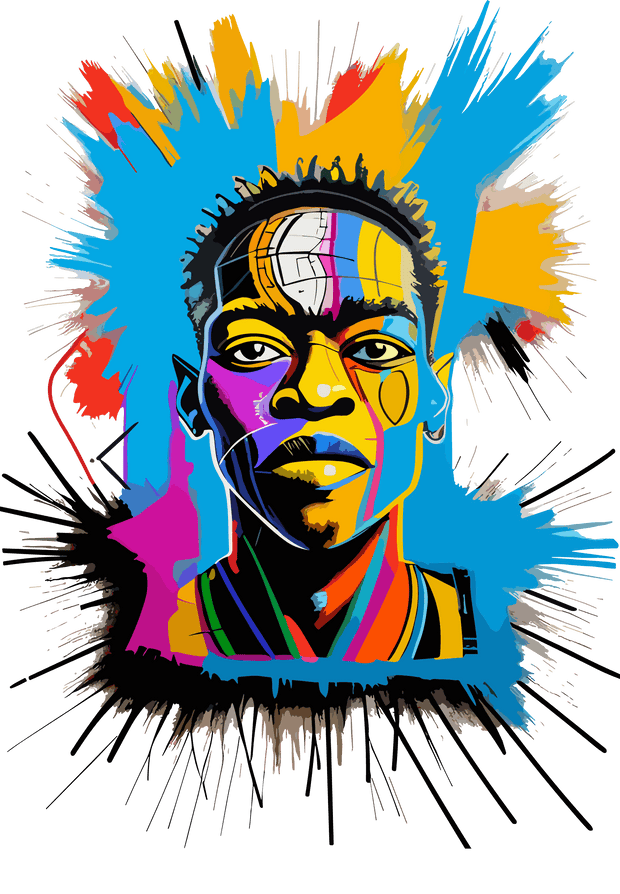 Man with Pointed Ears Color Drip DTF (direct-to-film) Transfer