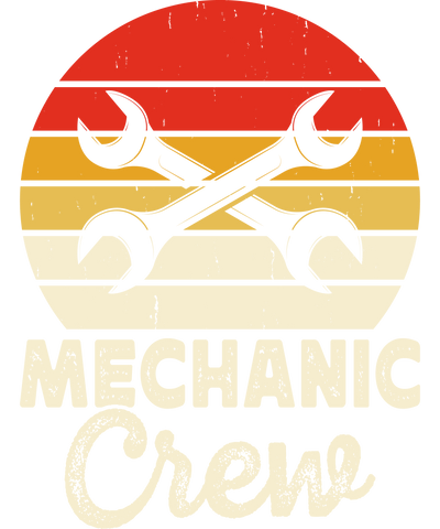 Mechanic Crew Circle of Red & Yellow DTF (direct-to-film) Transfer