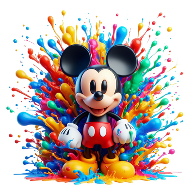 Mickey Color Drip Bright Colors DTF (direct-to-film) Transfer