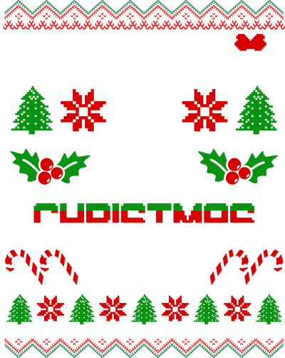 Mickey Ugly Sweater Red & Green Font DTF (direct-to-film) Transfer